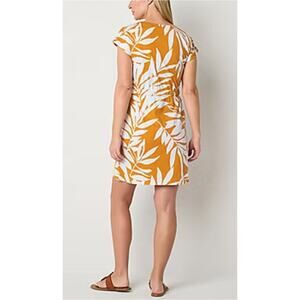 NWT Liz Claiborne Womens Short Sleeve Floral T-Shirt Dress Sz Small Floral Print